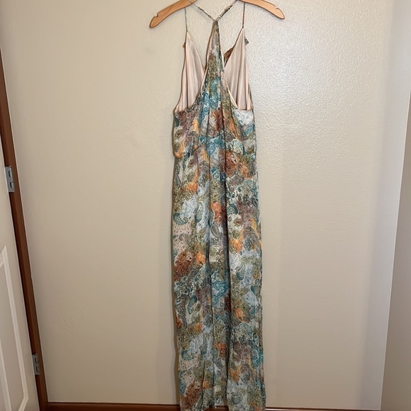 Lavender Brown Halter Paisley Floral Maxi Dress - Picture 8 of 16